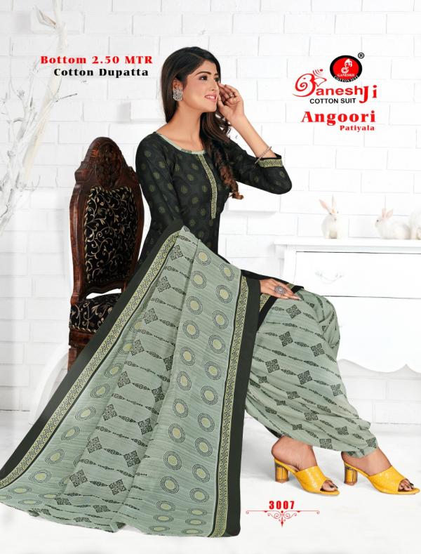 Ganeshji Angoori Patiyala Vol-3 Cotton Designer Patiyala Dress Material